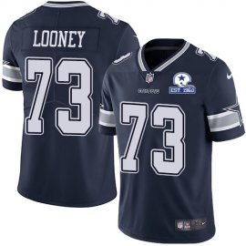 Nike Dallas Cowboys #73 Joe Looney Navy Blue Team Color Mens Stitched With Established In 1960 Patch NFL Vapor Untouchable Limited Jersey