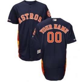 Houston Astros Majestic Alternate Authentic Collection Flex Base Custom Jersey Navy