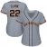 San Francisco Giants #22 Will Clark Grey Road Womens Stitched MLB Jersey