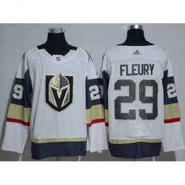 Adidas Vegas Golden Knights #29 Marc-Andre Fleury White Road Authentic Womens Stitched NHL Jersey