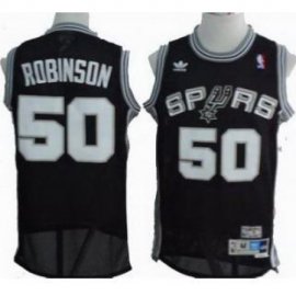 San Antonio Spurs #50 David Robinson Black Throwback NBA Jerseys Cheap