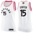 Raptors #15 Vince Carter White/Pink 2019 Finals Bound Womens Basketball Swingman Fashion Jersey