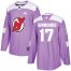 Adidas New Jersey Devils #17 Wayne Simmonds Purple Authentic Fights Cancer Stitched NHL Jersey