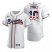 Atlanta Braves #10 Chipper Jones Mens Nike White Fluttering USA Flag Limited Edition Authentic MLB Jersey