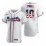 Atlanta Braves #10 Chipper Jones Mens Nike White Fluttering USA Flag Limited Edition Authentic MLB Jersey