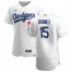 Los Angeles Dodgers #15 Austin Barnes Mens Nike White Home 2020 Authentic Player MLB Jersey