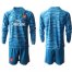 Arsenal Blank Light Blue Goalkeeper Long Sleeves Soccer Club Jersey