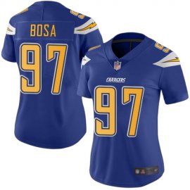 Nike Los Angeles Chargers #97 Joey Bosa Electric Blue Womens Stitched NFL Limited Rush Jersey