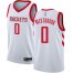 Rockets #0 Russell Westbrook White Womens Basketball Swingman Association Edition Jersey