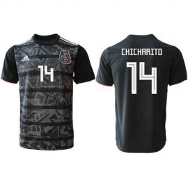 Mexico #14 Chicharito Black Soccer Country Jersey