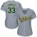 Oakland Athletics #33 Jose Canseco Grey Road Womens Stitched MLB Jersey