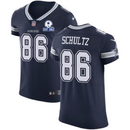 Nike Dallas Cowboys #86 Dalton Schultz Navy Blue Team Color Mens Stitched With Established In 1960 Patch NFL Vapor Untouchable Elite Jersey