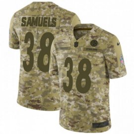 Nike Pittsburgh Steelers #38 Jaylen Samuels Camo Mens Stitched NFL Limited 2018 Salute to Service Jersey