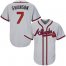 Atlanta Braves #7 Dansby Swanson Grey Cool Base Stitched Youth MLB Jersey