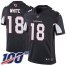 Nike Arizona Cardinals #18 Kevin White Black Alternate Mens Stitched NFL 100th Season Vapor Limited Jersey