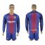 Barcelona Blank Home Long Sleeves Soccer Club Jersey