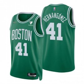 Nike Boston Celtics #41 Juancho Hernangomez Green Mens 2021-22 NBA 75th Anniversary Diamond Swingman Jersey – Icon Edition Mens