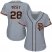 San Francisco Giants #28 Buster Posey Grey Road 2 Womens Stitched MLB Jersey