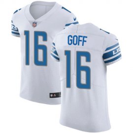 Detroit Lions #16 Jared Goff White Mens Stitched NFL New Elite Jersey