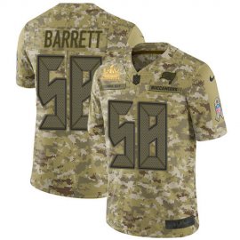 Nike Tampa Bay Buccaneers #58 Shaquil Barrett Camo Mens Super Bowl LV Champions Patch Stitched NFL Limited 2018 Salute To Service Jersey