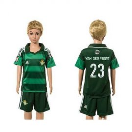 Real Betis #23 Van Der Vaart Away Kid Soccer Club Jersey
