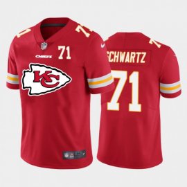Kansas City Chiefs #71 Mitchell Schwartz Red Mens Nike Big Team Logo Player Vapor Limited NFL Jersey