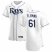 Tampa Bay Rays #61 Josh Fleming Mens Nike White Home 2020 Authentic Player MLB Jersey