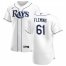 Tampa Bay Rays #61 Josh Fleming Mens Nike White Home 2020 Authentic Player MLB Jersey