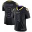 Nike Baltimore Ravens #8 Lamar Jackson Lights Out Black Mens Stitched NFL Limited Rush Jersey