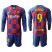 Barcelona #9 Suarez Home Long Sleeves Soccer Club Jersey