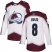Adidas Colorado Avalanche #8 Cale Makar White Road Authentic Stitched Youth NHL Jersey