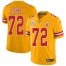 Nike Kansas City Chiefs #72 Eric Fisher Gold Mens Super Bowl LV Bound Stitched NFL Limited Inverted Legend Jersey