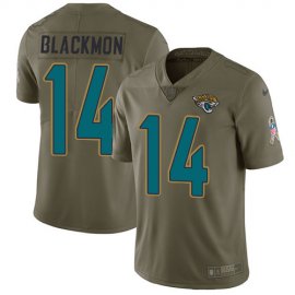 Nike Jacksonville Jaguars #14 Justin Blackmon Olive Mens Stitched NFL Limited 2017 Salute to Service Jersey