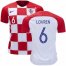 Croatia #6 Lovren Home Soccer Country Jersey