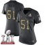 Nike Atlanta Falcons #51 Alex Mack Black Super Bowl LI 51 Womens Stitched NFL Limited 2016 Salute to Service Jersey