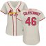 St.Louis Cardinals #46 Paul Goldschmidt Cream Alternate Womens Stitched MLB Jersey