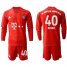 Bayern Munchen #40 Benko Home Long Sleeves Soccer Club Jersey