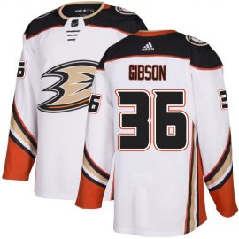 Adidas Anaheim Ducks #36 John Gibson White Road Authentic Stitched NHL Jersey