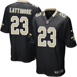 Nike New Orleans Saints #23 Marshon Lattimore Black Team Color Youth Stitched NFL Elite Jersey