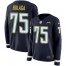 Nike Los Angeles Chargers #75 Bryan Bulaga Navy Blue Team Color Womens Stitched NFL Limited Therma Long Sleeve Jersey