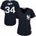 New York Yankees #34 J.A. Happ Navy Blue Alternate Womens Stitched MLB Jersey