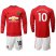 Manchester United #10 Rashford Red Home Long Sleeves Soccer Club Jersey