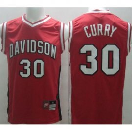 Nike Davidson College Wildcat 30 Stephen Curry Red NCAA Basketball Jersey