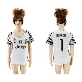 Womens Juventus #1 Buffon Sec Away Soccer Club Jersey