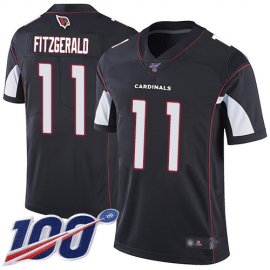 Nike Arizona Cardinals #11 Larry Fitzgerald Black Alternate Mens Stitched NFL 100th Season Vapor Limited Jersey