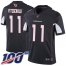Nike Arizona Cardinals #11 Larry Fitzgerald Black Alternate Mens Stitched NFL 100th Season Vapor Limited Jersey
