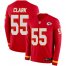 Nike Kansas City Chiefs #55 Frank Clark Red Team Color Mens Stitched NFL Limited Therma Long Sleeve Jersey