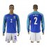 Brazil #2 Danilo Away Long Sleeves Soccer Country Jersey