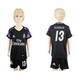 Real Madrid #13 K.Casilla Black Kid Soccer Club Jersey