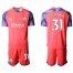 Manchester City #31 Ederson M. Red Goalkeeper Soccer Club Jersey